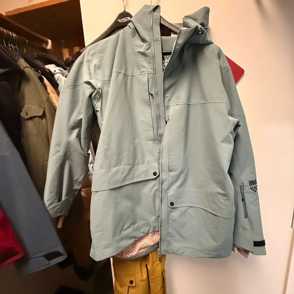 Black Crows Sky Blue Hooded Jacket - Picture 2 of 3